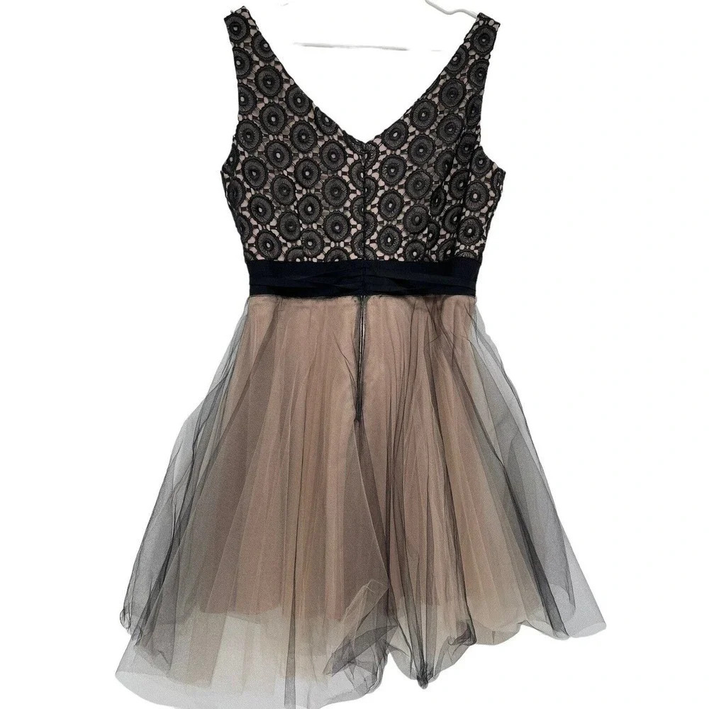 NHA KHANH $640 Black Nude Tulle Kae Princess Party Dress size 16 - Picture 8 of 16